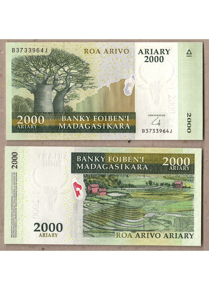 MADAGASCAR 2000 Ariary 2008 Fds